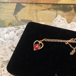 14K Lady Bug Charm Pendant